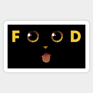 Cat Food Cute Black Cat by Tobe Fonseca Sticker